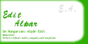 edit alpar business card