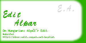 edit alpar business card